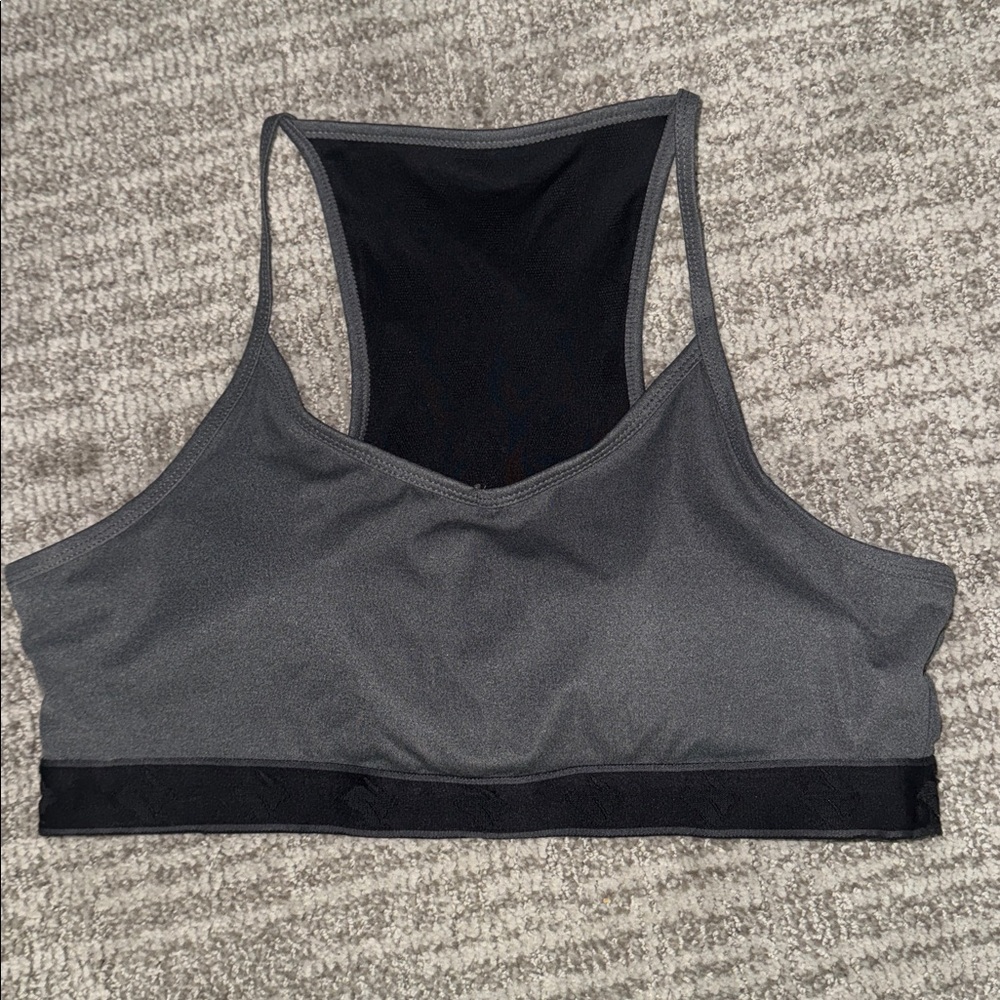 Rabbit Strappy Pocket Sports Bra Women’s padded XL running athletic gray - Picture 2 of 5